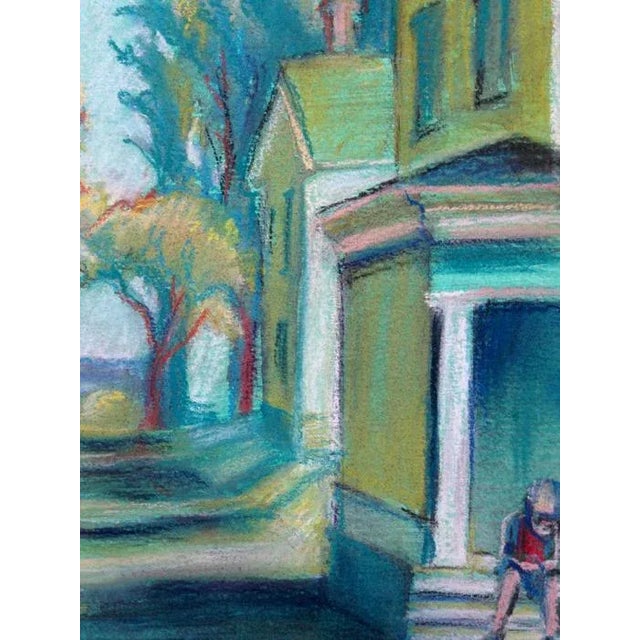 2010s Framed Impressionist Original Pastel Painting of Colorful Plein Air Landscape, "Autumn Avenue" For Sale - Image 5 of 6