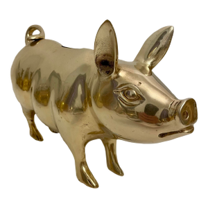 English Brass Piggy Bank
