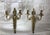 Vintage Early 20th Century French Empire Brass and Crystal Sconces - a Pair For Sale - Image 9 of 10