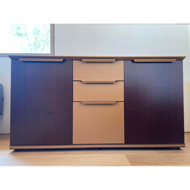 i4 Mariani Leather Wrapped Mariani Filing Cabinet For Sale - Image 4 of 4