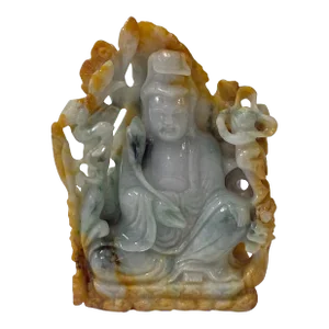 Chinese Natural Stone Bodhisattva Kwan Yin Tara Buddha Statue