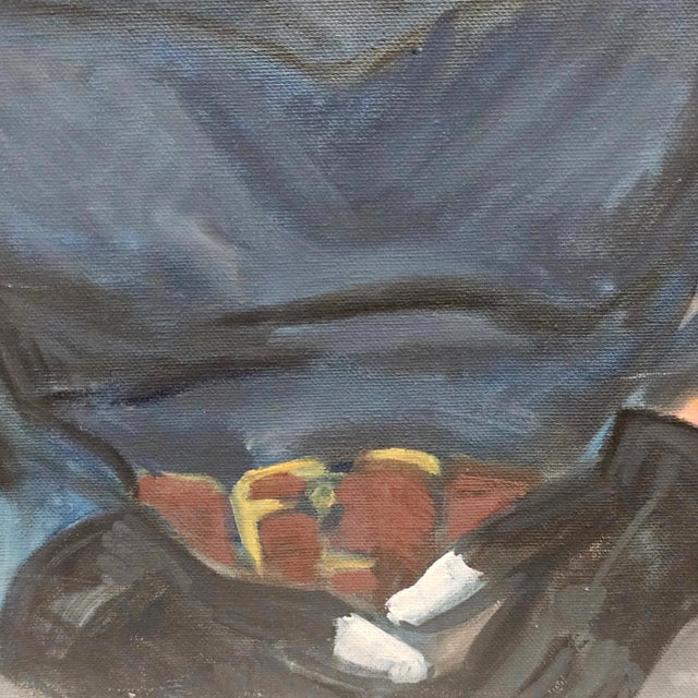 Post Modern 1985 American New Wave Portrait Painting 24" For Sale - Image 9 of 12