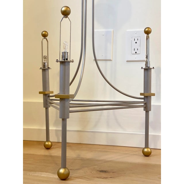 George Kovacs 1980s Memphis Robert Sonneman for George Kovacs Conic 20” Chandelier For Sale - Image 4 of 12