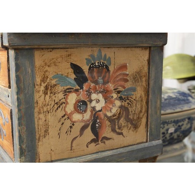 Traditional Late 19th Century Scandinavian Hand-Painted Specimen Chest For Sale - Image 3 of 11