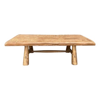 Andrianna Shamaris Midcentury Couture Teak Wood Wabi Sabi Coffee Table For Sale
