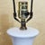 Vintage Paul Hanson White Porcelain Table Lamp on Brass Pagoda Base, Usa For Sale - Image 9 of 18
