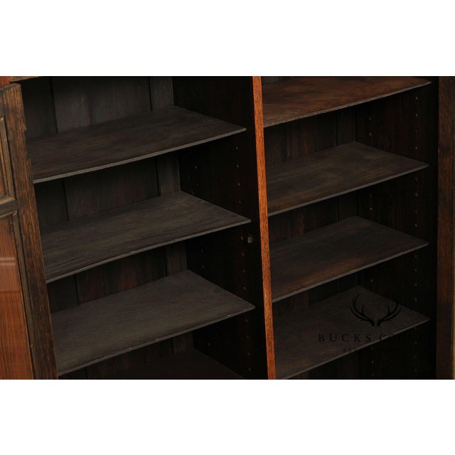 Mission Grand Rapids Antique Mission Oak Bookcase For Sale - Image 3 of 12