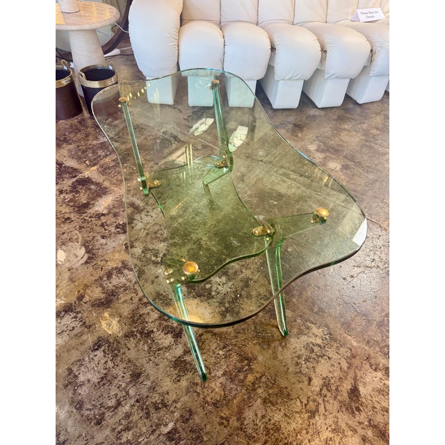Luigi Brusotti Sculptural Glass Coffee Table, Italy, 1970s For Sale - Image 12 of 13