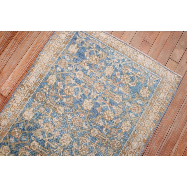 Blue Small Square Malayer rug no.j2834 For Sale - Image 4 of 8