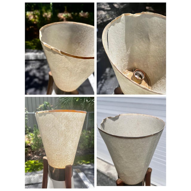 Brown Mid 20th Century Mid Century Modern Modeline ‘Cactus’ Floor Lamp With Carved Wood For Sale - Image 8 of 12