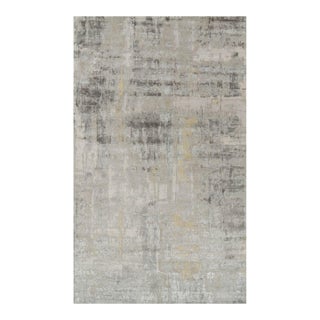 Rug & Kilim’s Oversized Abstract Rug in Silver-Gray and Beige-Brown Patterns 12x20 For Sale