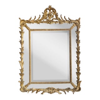19th Century French Louis XV Style Carved and Gilt Wood Mirror For Sale