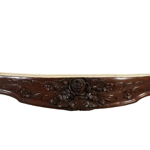 Antique John Henry Belter Rococo Revival Rosewood Sofa Scalamandre Fabric For Sale In Cleveland - Image 6 of 10