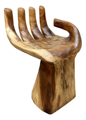 Wooden Handcrafted Carved Hand Chair