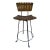 Mid Century Modern Arthur Umanoff Counter Bar Stool Slat Back Bent Wood Swivel Industrial Chair 1963 For Sale