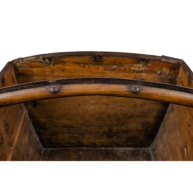 Vintage Antique Chinese Wooden Grain Bucket For Sale - Image 11 of 11