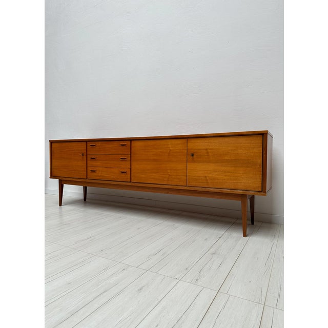 1960s Large Vintage Minimalistic Teak Sideboard, 1960s For Sale - Image 5 of 13