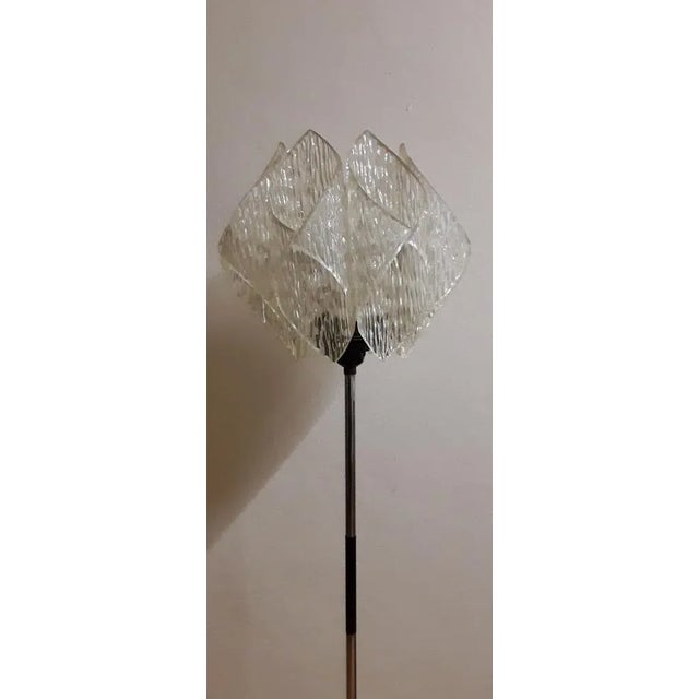 Vintage Floor Lamp with Black Metal Foot, 1970s For Sale - Image 4 of 9