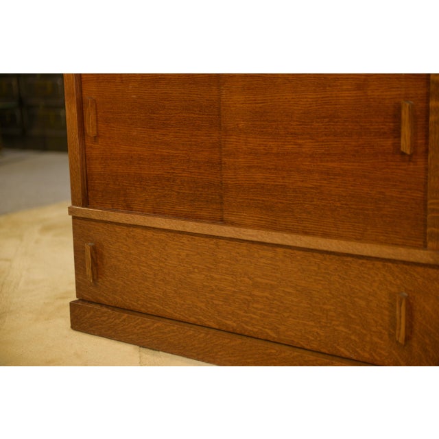 Vintage Oak Secretaire, 1980s For Sale - Image 14 of 15