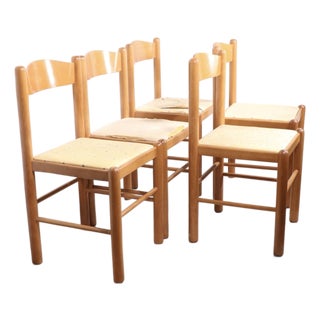 Set of Five Post Modern Dowel Frame Dining Chairs Made in Italy C. 1980's After Hank Lowenstein For Sale