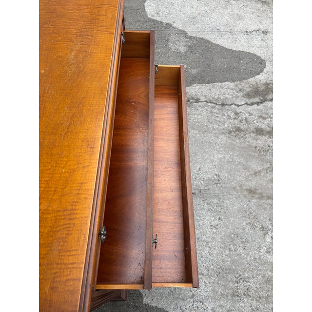 Antique Colonial Revival Dresser Chest of Drawers | 1930s Solid Wood Queen Anne Style Chest | Vintage American Bedroom Storage Furniture For Sale - Image 11 of 12