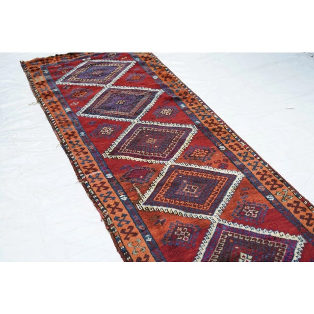 Early 20th Century Vintage Turkish Runner 2'9'' X 10'0'' For Sale - Image 5 of 12