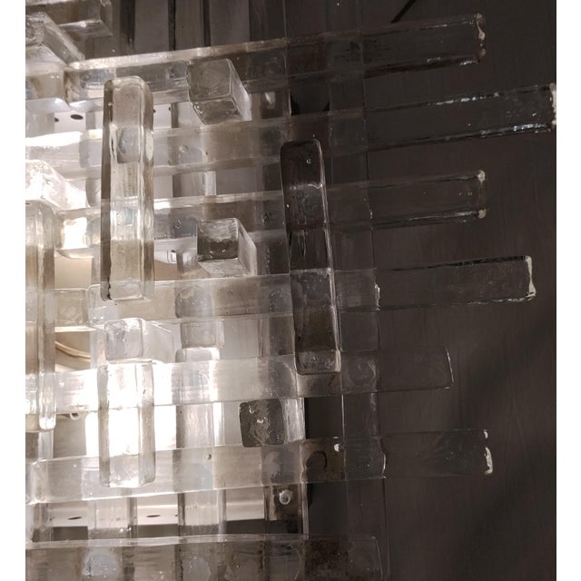 Large Glass Wall Sconce attributed to Poliarte, Murano, 1960s For Sale - Image 14 of 16