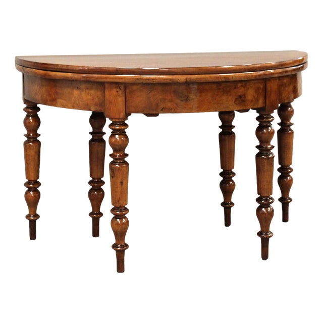 19th Century Table Console in Walnut For Sale
