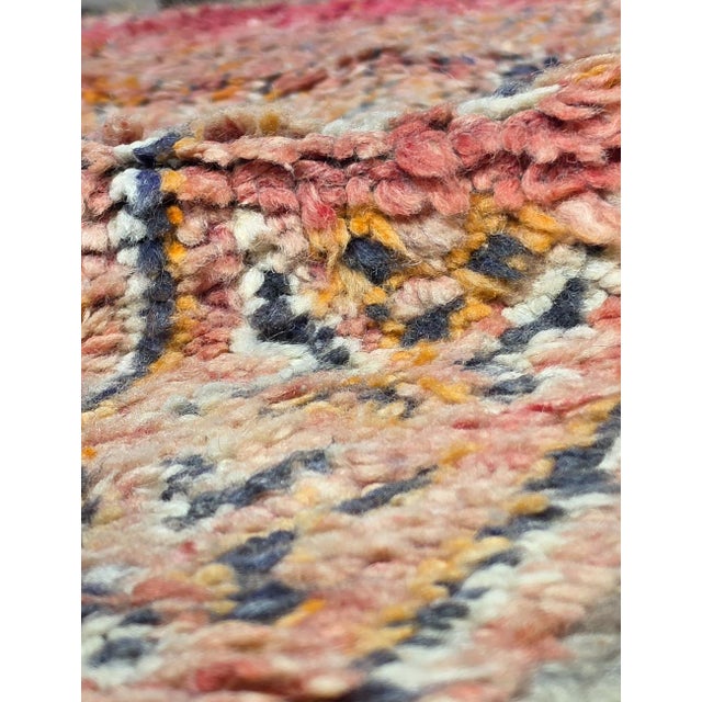 Pink Moroccan Beni M'Guild Wool Rug - 10.6 X 5.7 Ft For Sale In Cleveland - Image 6 of 6