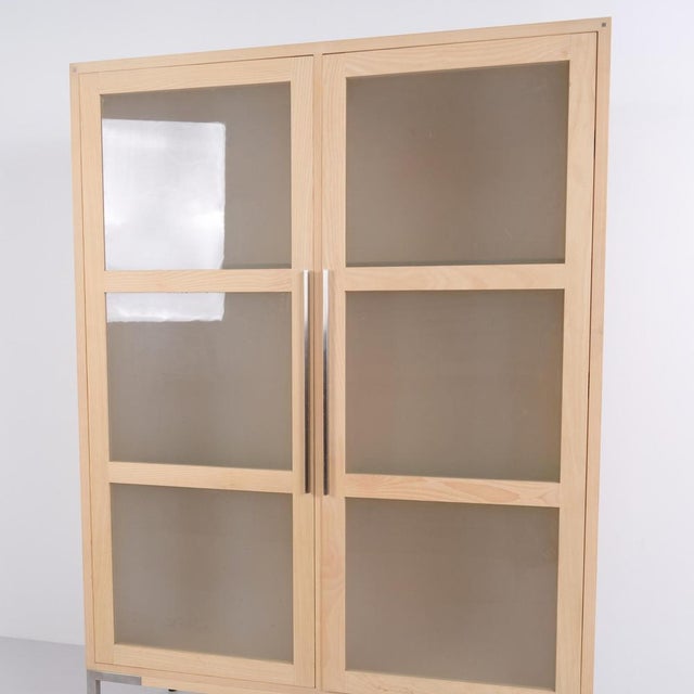 Aksel Kjersgaard Naver Collection Display Cabinet Model AK 1280 in Ash by Nissen & Gehl for Aksel For Sale - Image 4 of 11