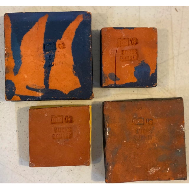 Four Vintage Bucks County Tiles For Sale In San Francisco - Image 6 of 8