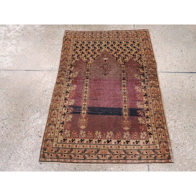 Rustic Galerie Shabab Collection Early 20th Century Turkish Sivas Throw Rug For Sale - Image 3 of 8