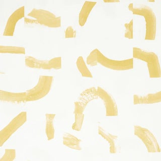 Sample - Schumacher X Caroline Z Hurley Sepiessa Fabric in Yellow For Sale