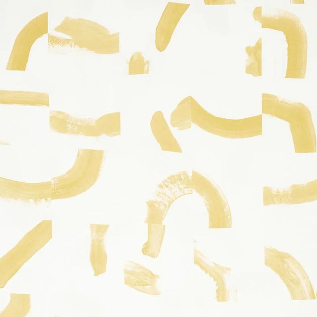 Sample - Schumacher X Caroline Z Hurley Sepiessa Fabric in Yellow For Sale