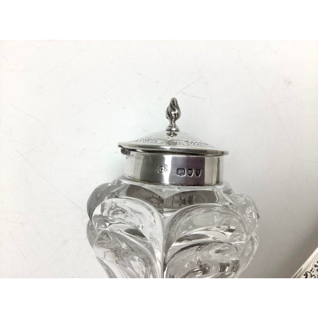 Silver Charles Boyton English Sterling Inkwell on Tray For Sale - Image 8 of 11