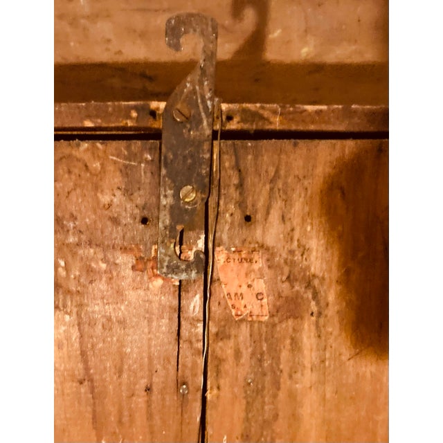 Antique American School Clock Glass Front Gilding on Glass Around Face For Sale - Image 12 of 12