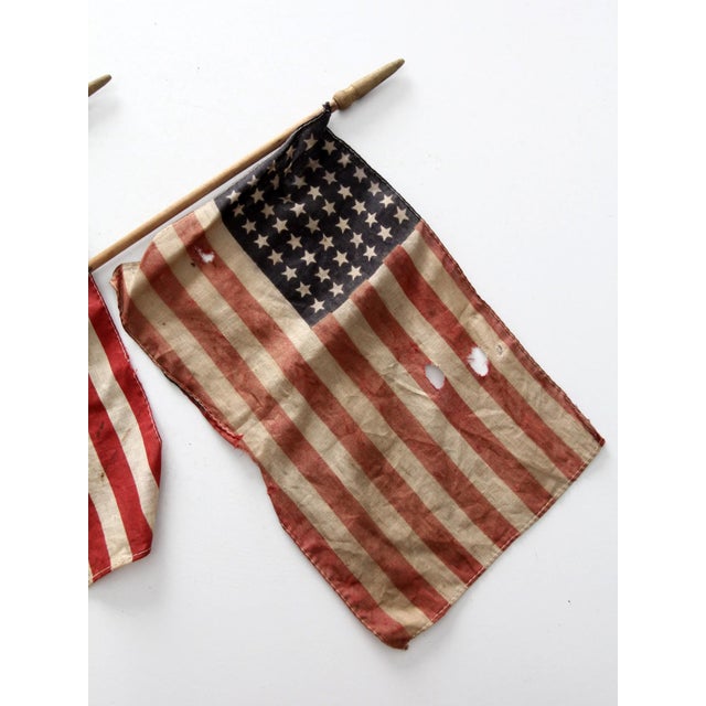 Vintage 48 Star American Parade Flags Pair For Sale - Image 14 of 14