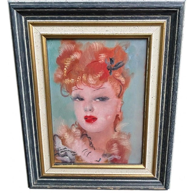 Jean Gabriel Domergue, ZAZA, 1920s, Oil on Panel, Framed For Sale - Image 9 of 9