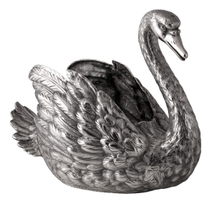 Antique German Silver Swan Jardinière, 1910s