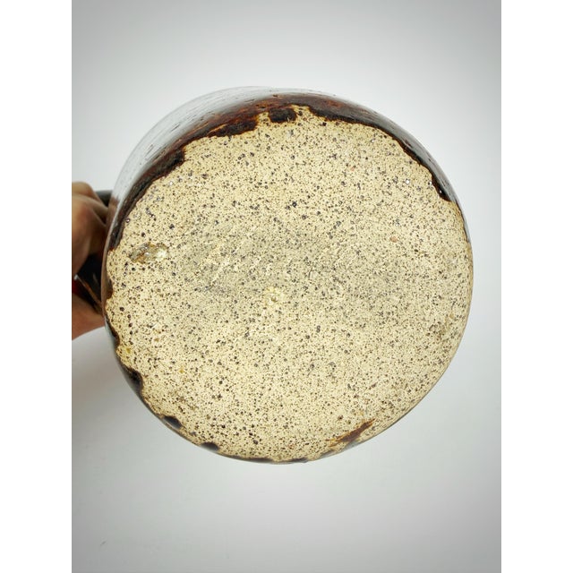Vintage Hewell Pottery Double-Handled Jug | Georgia Folk Art Alkaline Glaze For Sale - Image 9 of 11