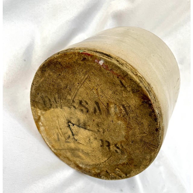 Taupe Vintage French Glazed Stoneware Confit Pot For Sale - Image 8 of 8