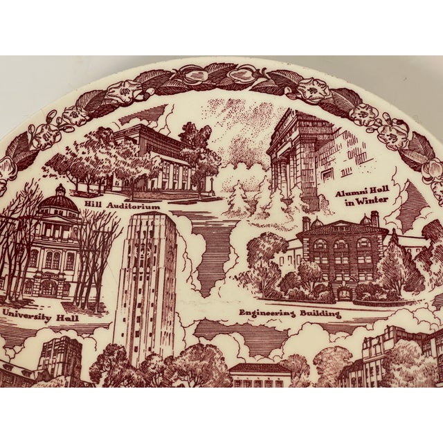 Vintage rare University of Michigan commemorative plate.