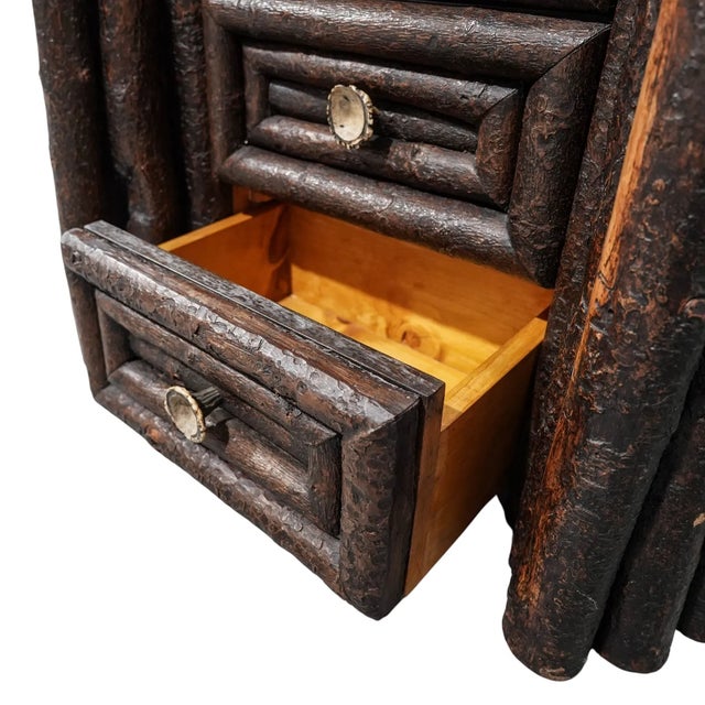 Rare Native Usa Tall Vintage Log Cabinet Grandfather Clock. ( Great for Aspin ) For Sale - Image 10 of 11