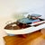 Wood 1950s Vintage Nautical Coastal Arts & Crafts Hand Made Boat Model With Case, Propeller Powered For Sale - Image 7 of 18