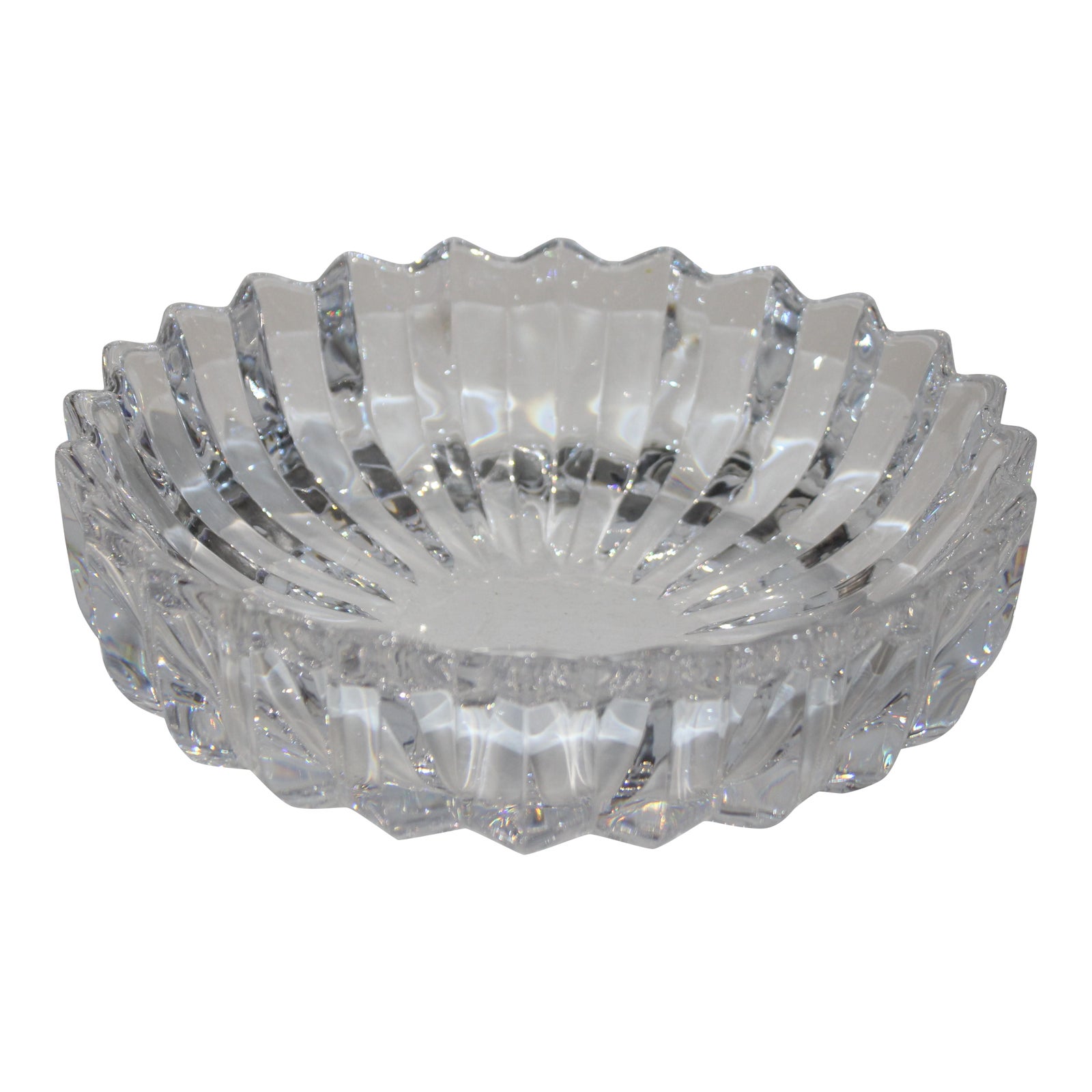 Vintage Orrefors Fluted Crystal Dish Bowl Chairish