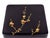 Early 20th Century 2-Tier Black Lacquerware With Handpainted Gold Maki-E Cherry Blossom Sakura Design Jubako Bento Lunch Box For Sale - Image 4 of 11