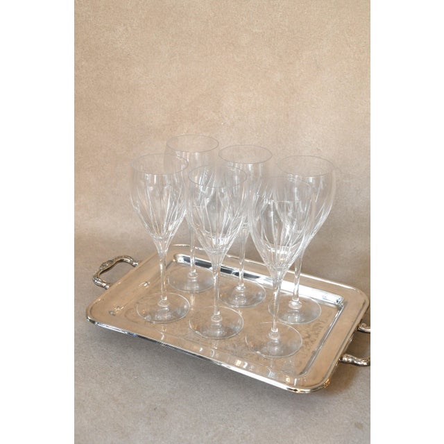 Set of 6 Christofle Iriana Crystal Glasses For Sale - Image 6 of 6