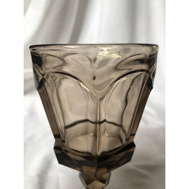 1980s Vintage Fostoria Virginia Smoke Brown Goblets Set of 4 Chairish