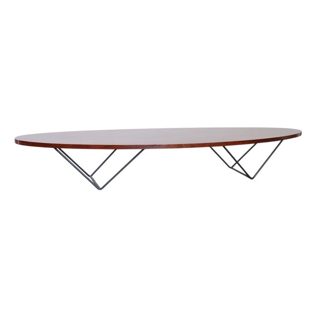 Oval Long Coffee Table, 1960s For Sale