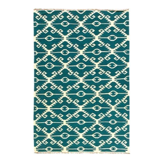 Reversible Kilim Flat Weave Wool on Wool Rug For Sale